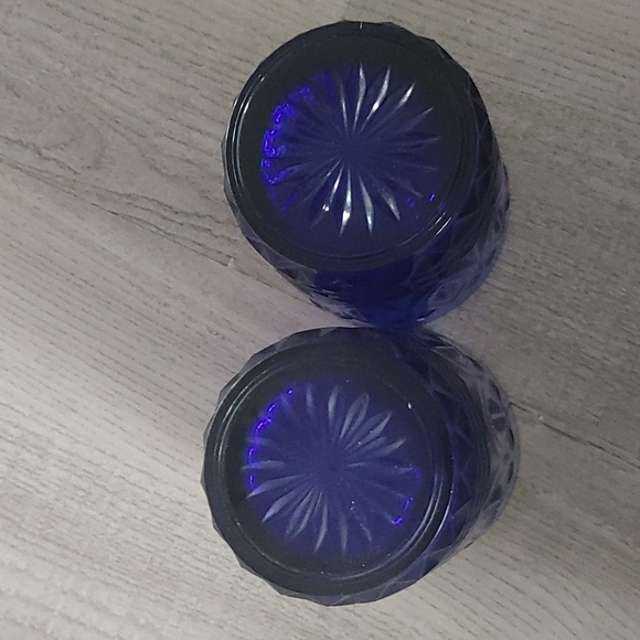 Arcoroc for Avon Royal Sapphire Cobalt Blue Tumbler & Rocks Glasses, Vintage Bar - Picture 2 of 4